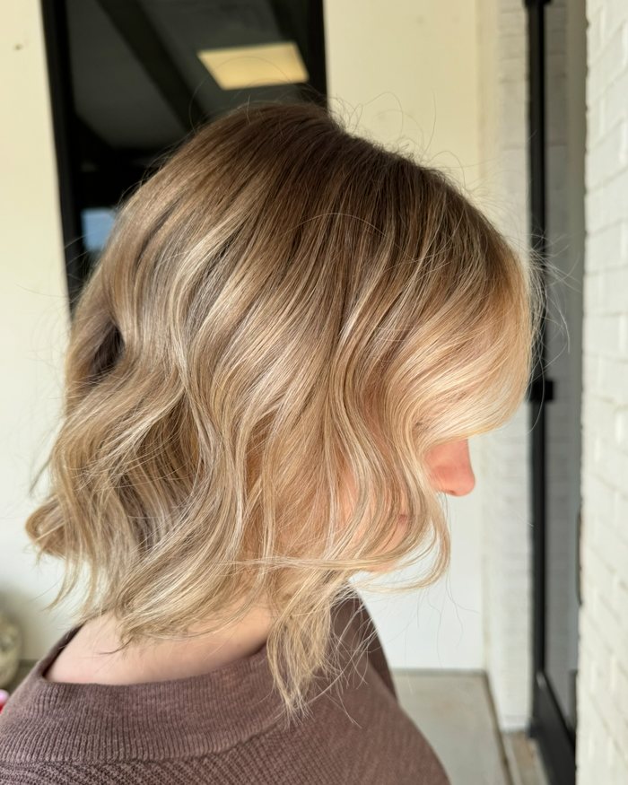 After, dimensional blonde with lowlights and highlights