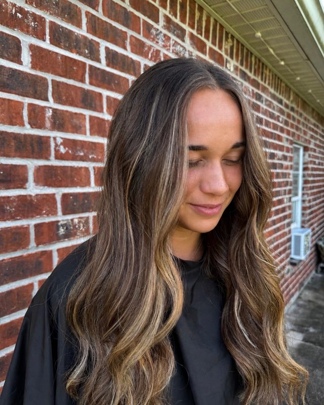 Styled blowout with soft waves